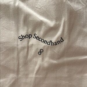 POSHMARK BNWT Limited Edition “Shop Secondhand” Canvas Tote in Beige